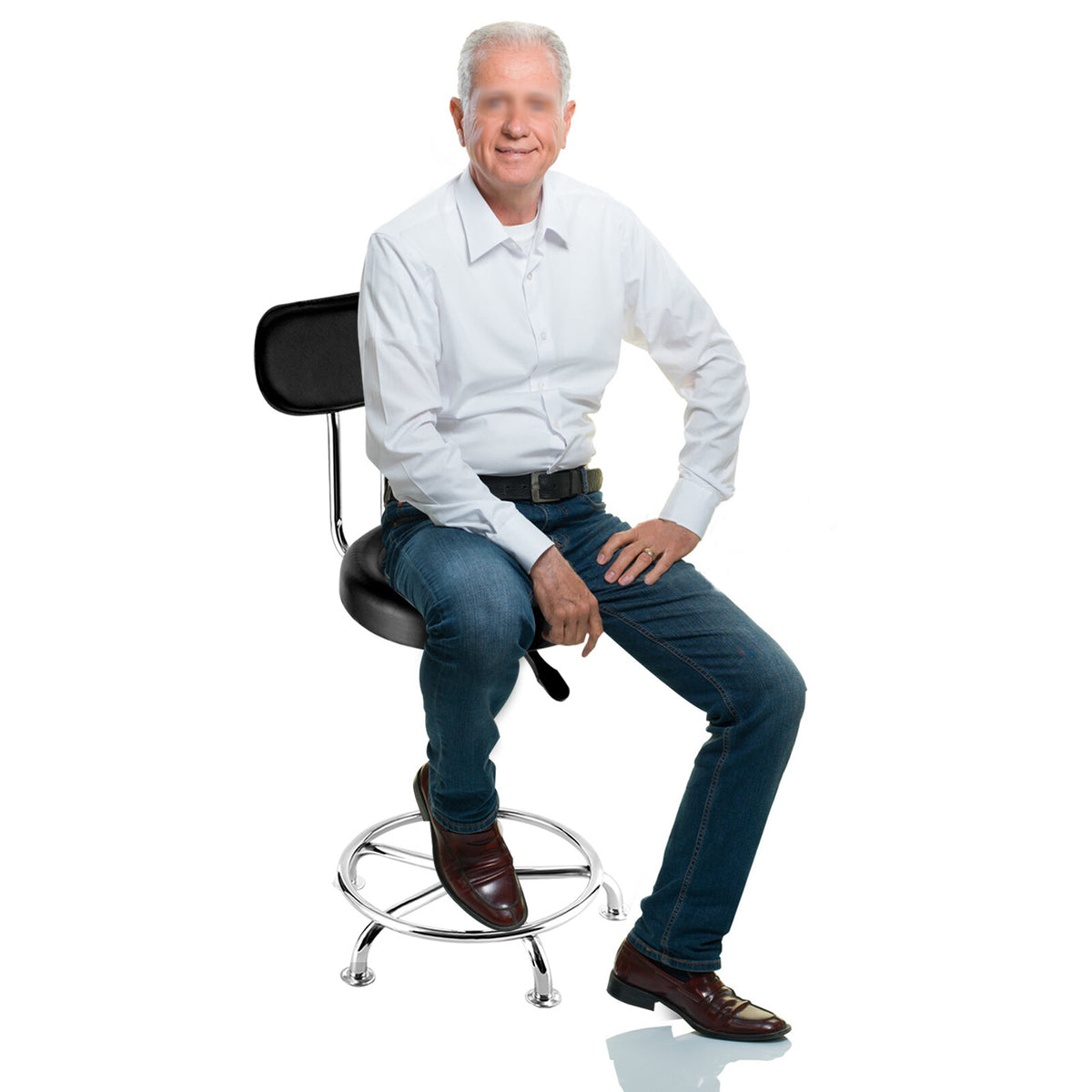 Salon Chair with 360° Swivel & Adjustable Height for Barbershop