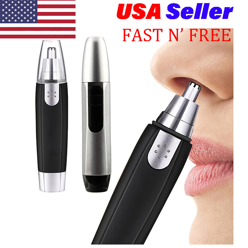 Electric Nose Ear Hair Trimmer and Eyebrow Shaver Groomer - Compact Personal Grooming Tool