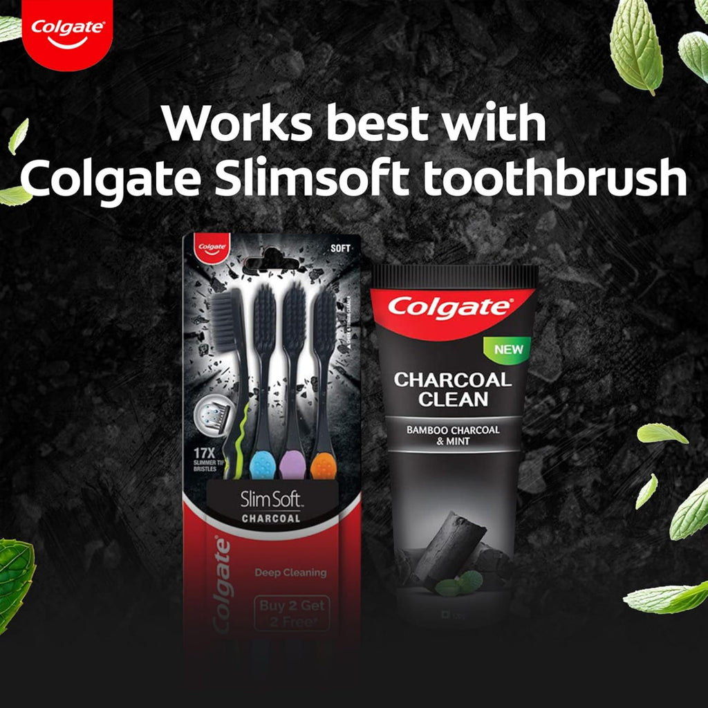Colgate Charcoal Clean Black Gel Toothpaste 240g with Bamboo & Mint