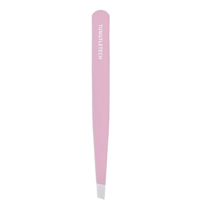 Stainless Steel Precision Slant Tweezers for Eyebrows & Facial Hair - Unisex