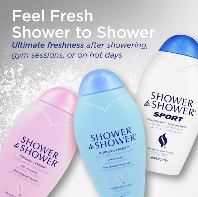 Sport Body Powder - Absorbent Talc-Free Powder for Moisture & Friction Relief, 13 oz, Pack of 6