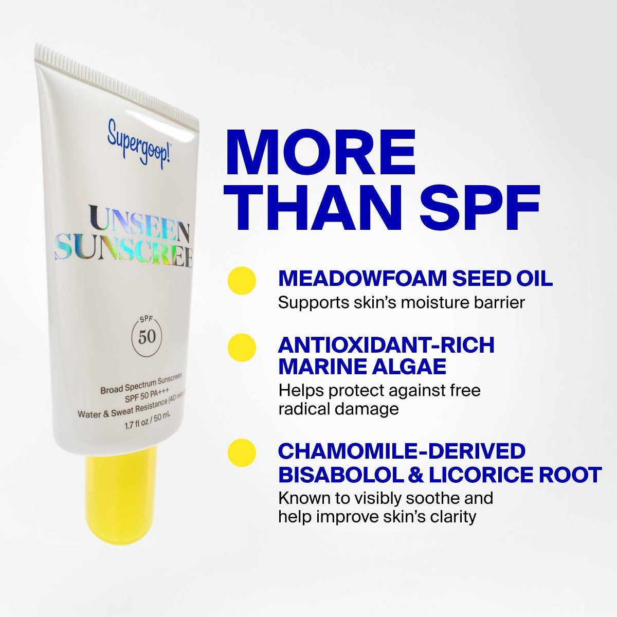 Unseen SPF 50 Clear Sunscreen Mini Travel Size - Broad Spectrum Face Lotion