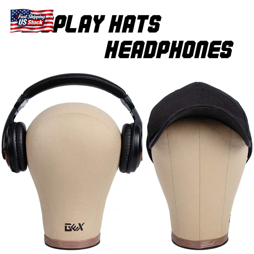 20-24 Inch Cork Canvas Mannequin Head for Wig & Hat Display