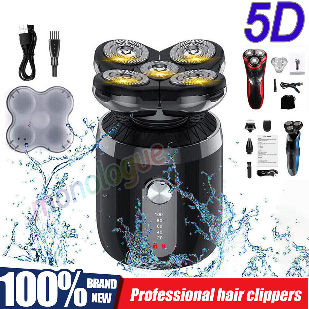 Electric Head Shaver Cordless Wet & Dry Skull Razor for Men