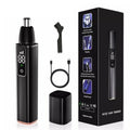 Men's Ear and Nose Hair Trimmer with LED Display, Waterproof USB Rechargeable