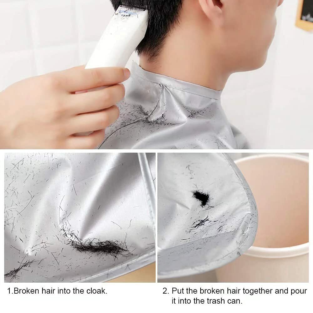 Adult Hair Cutting Cape with Umbrella Shape, Waterproof & Reusable
