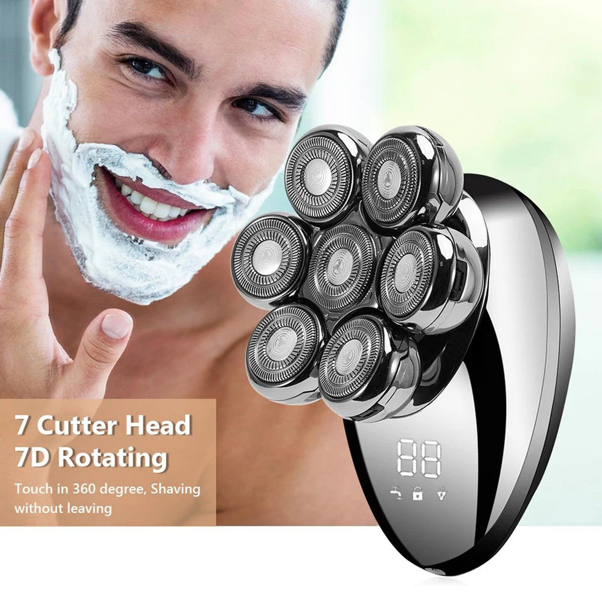 Electric Head Shaver for Bald Men 5-in-1 Cordless Razor Wet & Dry Grooming