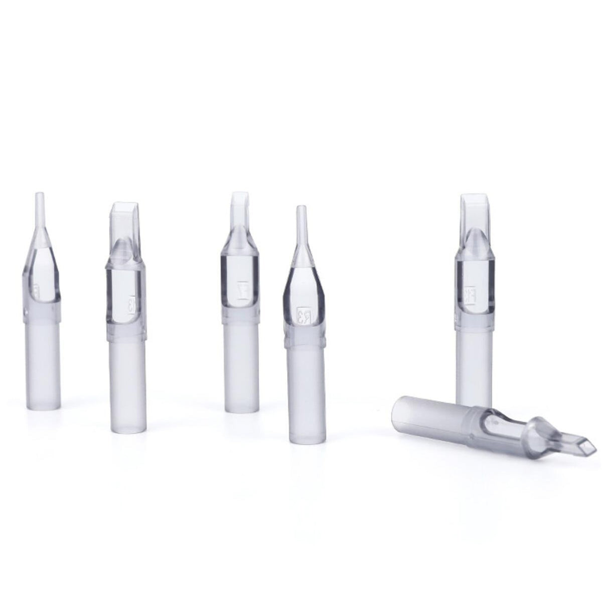 Disposable Tattoo Nozzle Tips Set 100 Pcs – Round, Flat & Diamond Tips, Sterile
