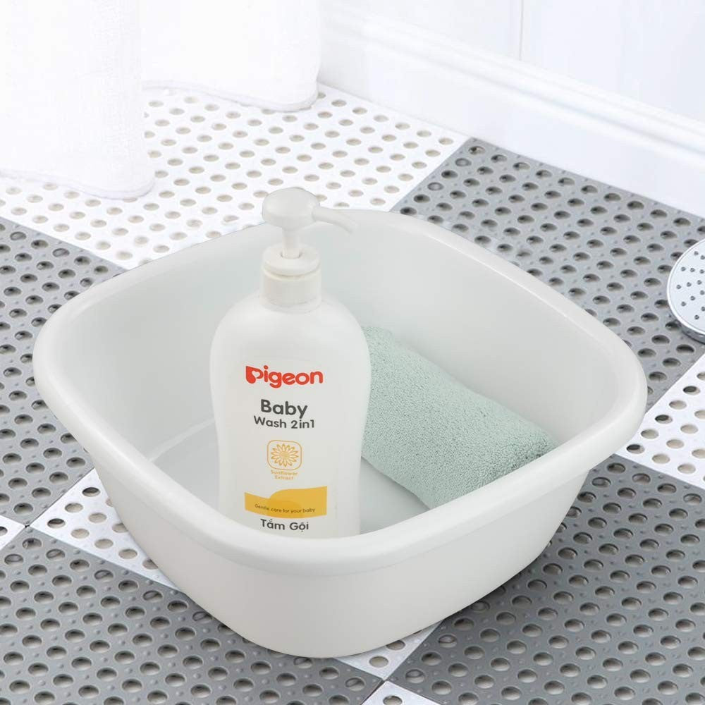 4 Pack 12 Quart Plastic Wash Basins - Dish Washing Tubs, White Kitchen Utility Buckets