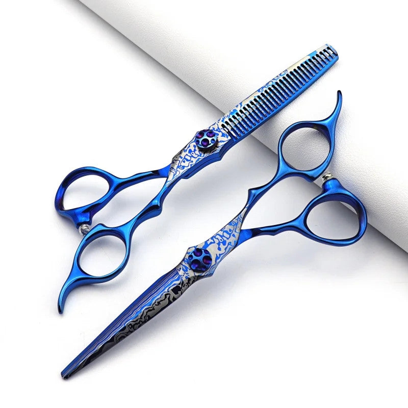6-Inch Hair Scissors Set Japan Steel Thinning & Cutting Shears Kit