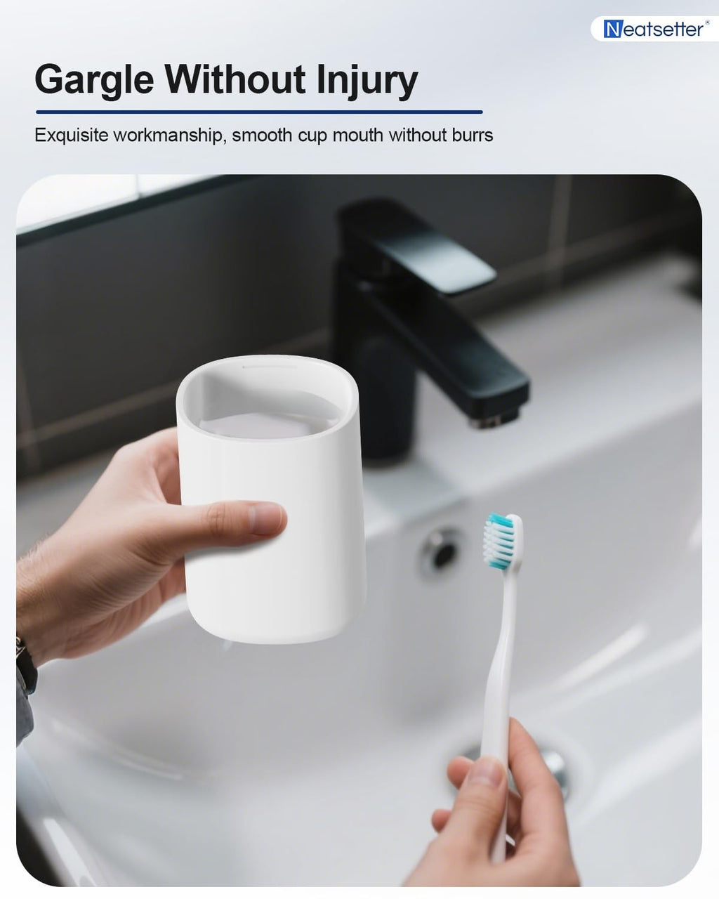 Travel Toothbrush Holder with Rinse Cup – Portable Organizer for Electric Toothbrushes