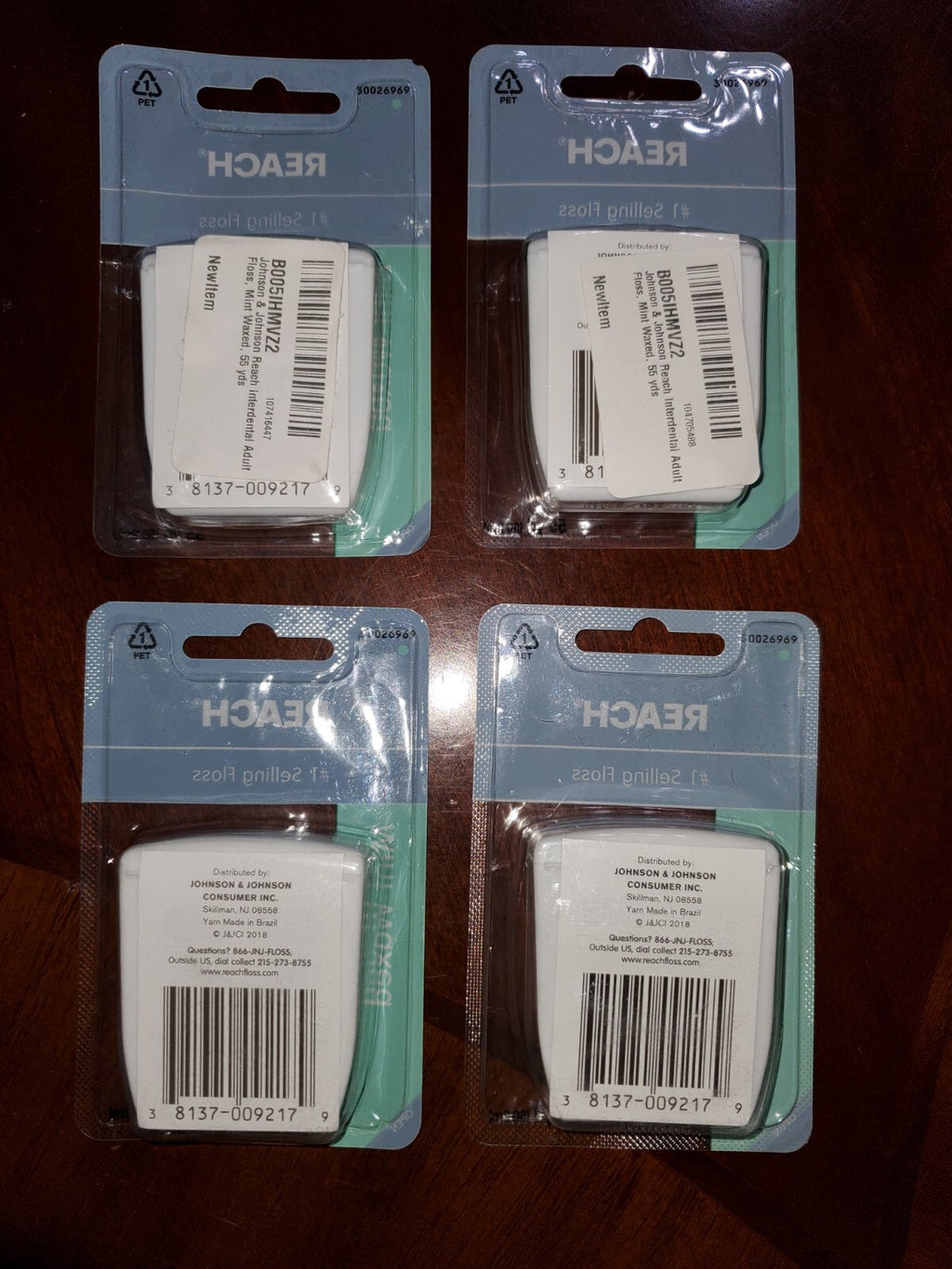 Mint Waxed Dental Floss 55 Yards - Pack of 3, Oral Care Floss for Teeth Cleaning