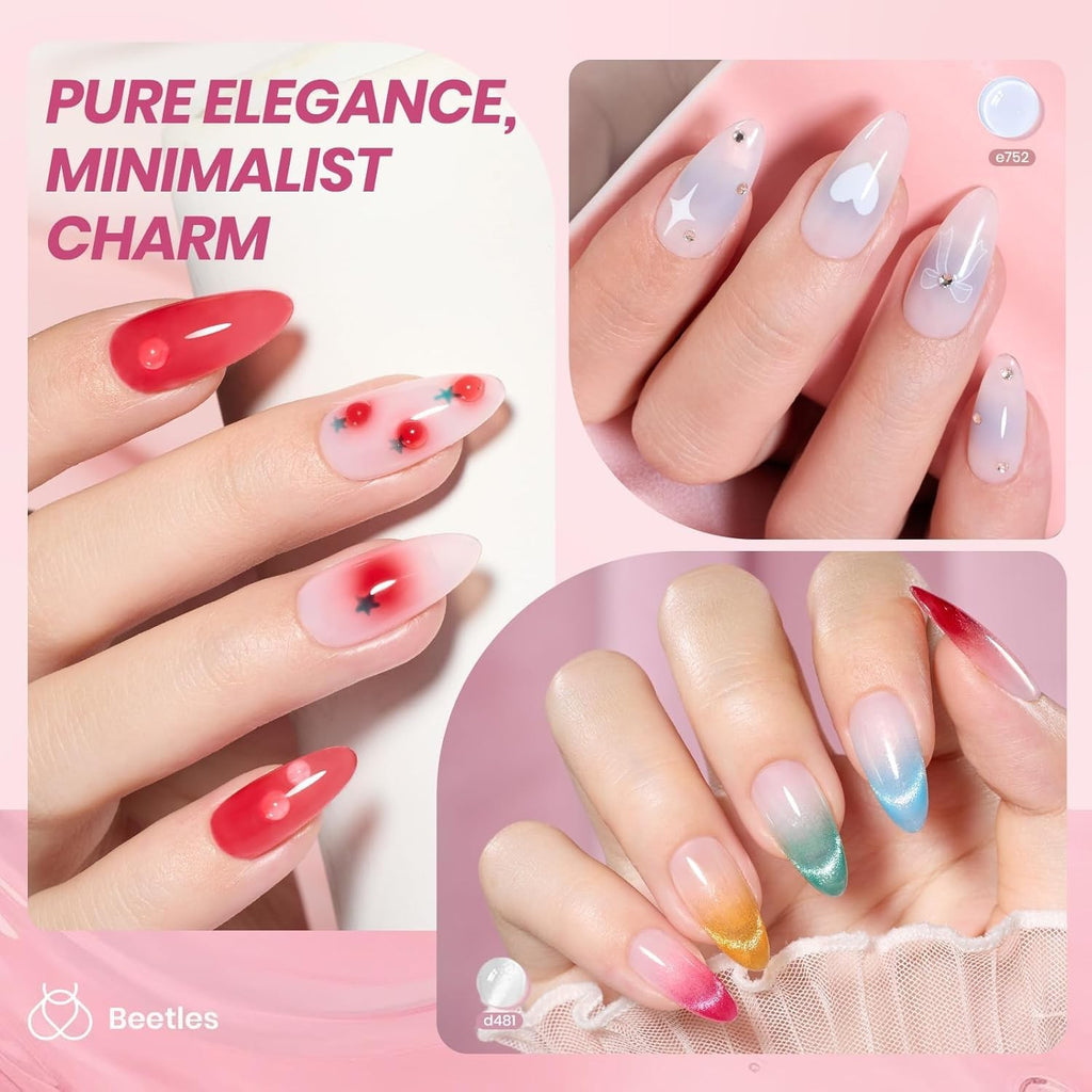 Jelly Gel Nail Polish Set with Top Coats and Nail Tools - 36 Colors for Long-Lasting Manicure