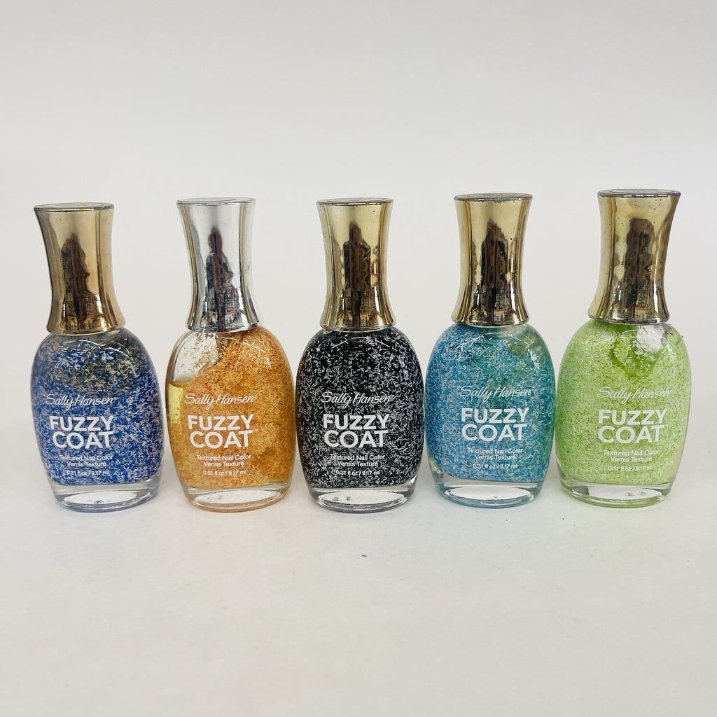5-Pack Fuzzy Coat Textured Nail Polish Set - Unique Nail Color Collection