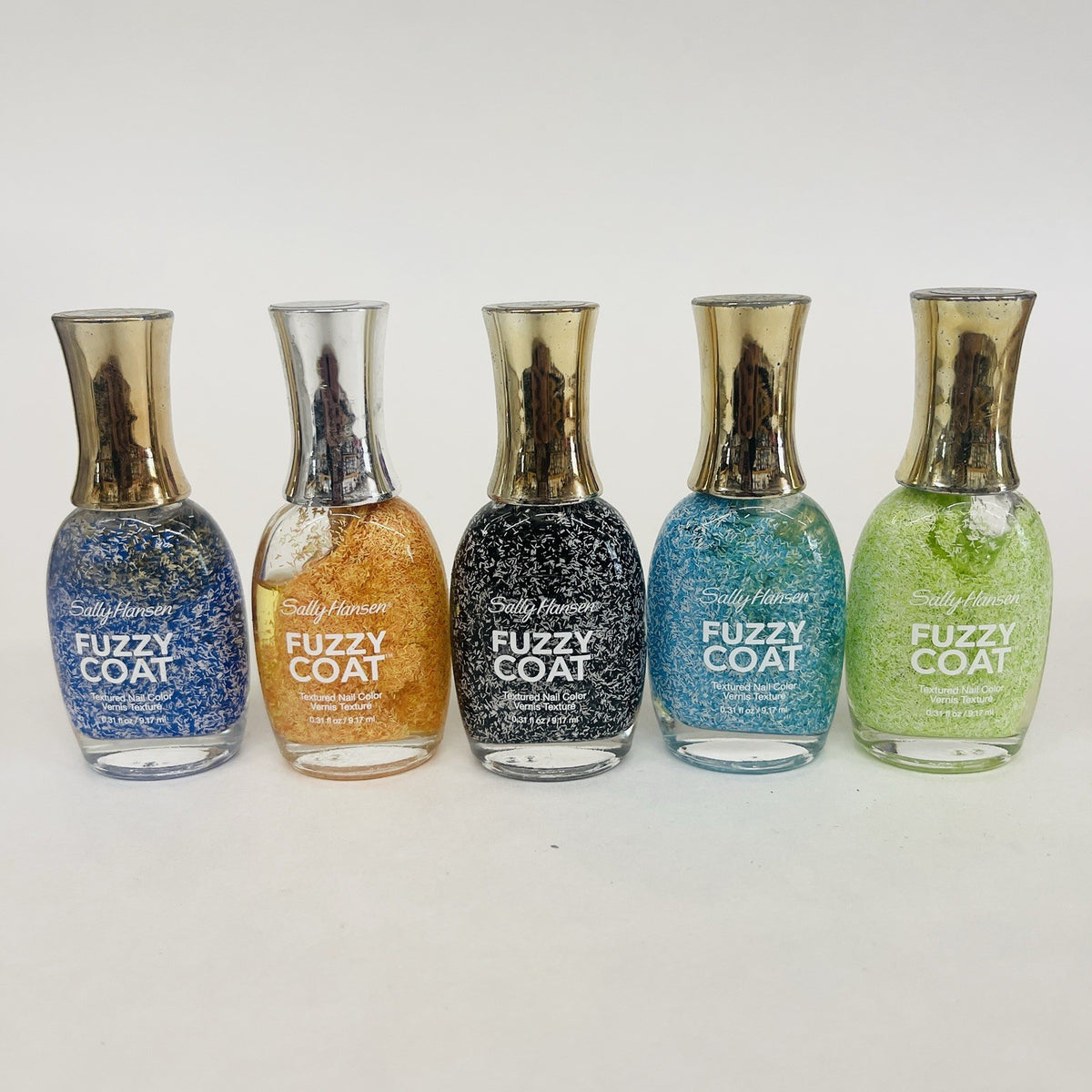 5-Pack Fuzzy Coat Textured Nail Polish Set - Unique Nail Color Collection