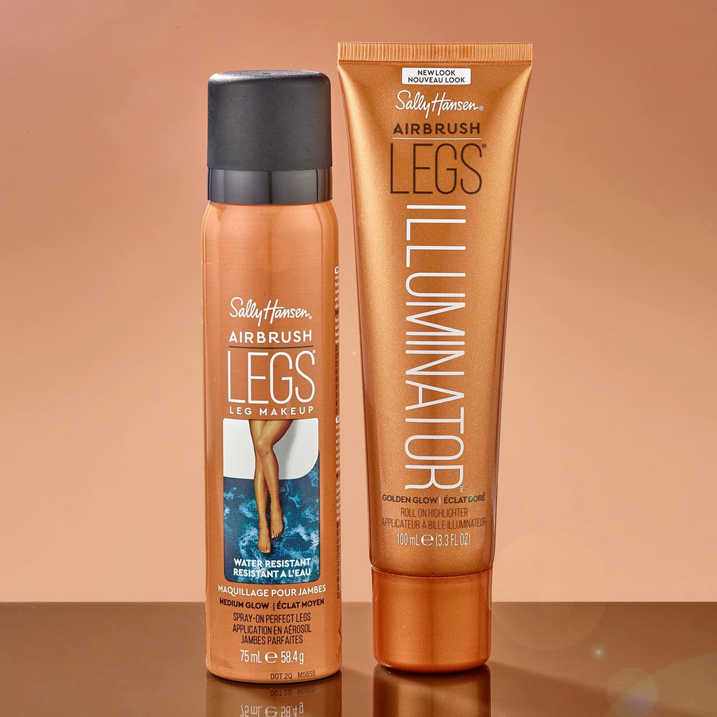 Airbrush Legs Spray-On Makeup - Flawless, Water-Resistant Leg Cover, Deep Glow 4.4 Oz