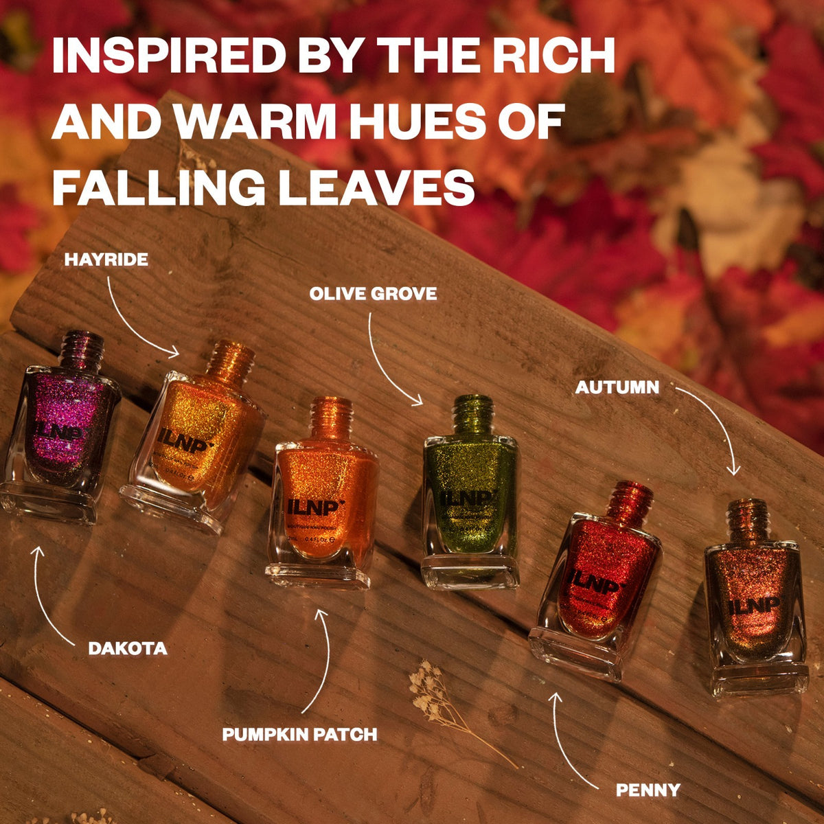 Fall Nail Polish Set - 6 Rich Warm Colors for Autumn Manicure
