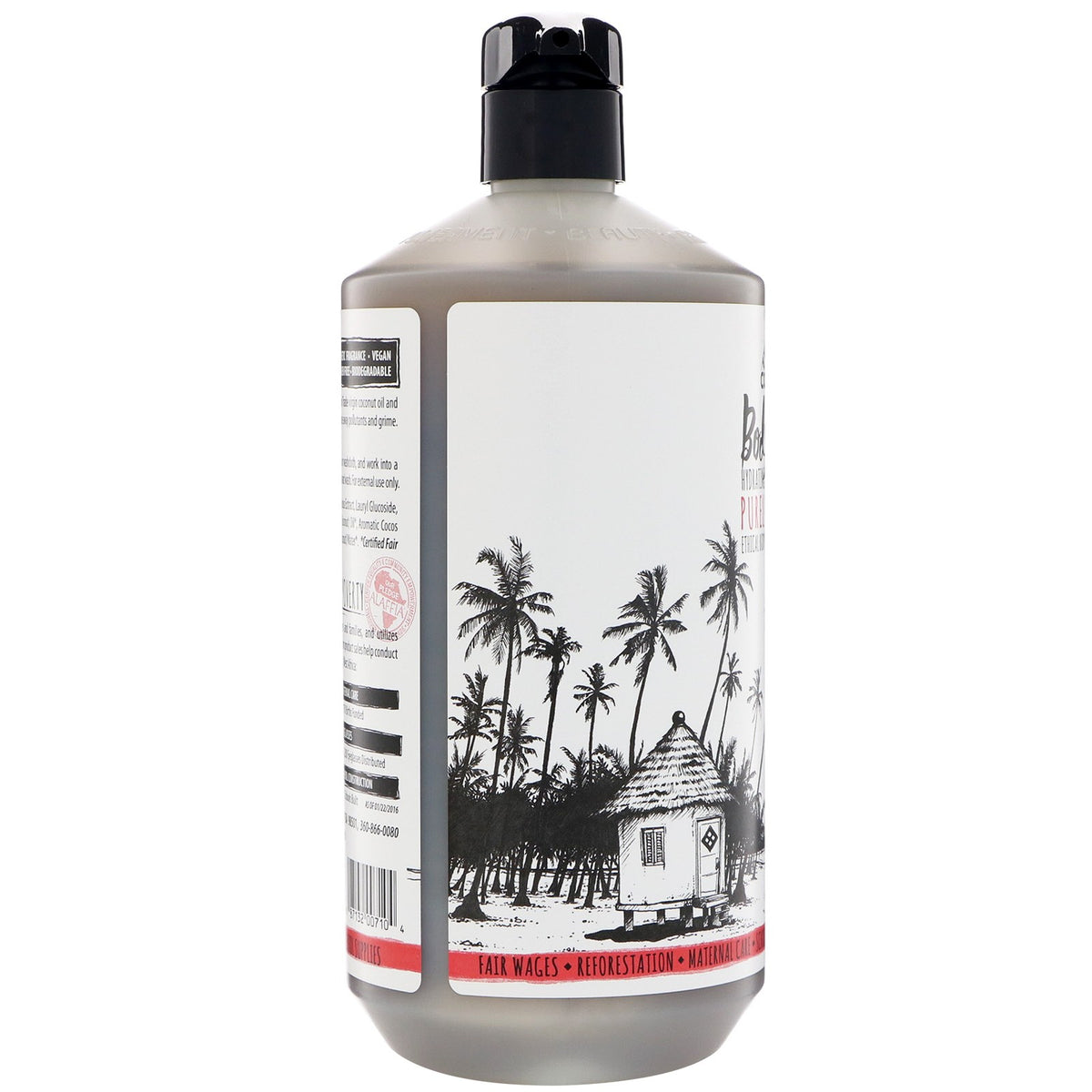 Natural Body Wash for Normal to Dry Skin - 32oz Coconut Cleanser