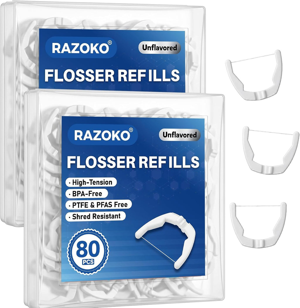 Dental Floss Refills Compatible with Listerine Ultraclean Access Flosser – 160 Count