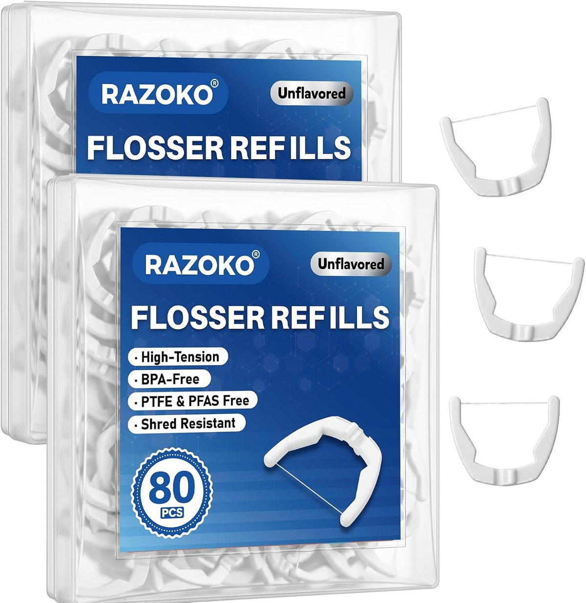 Dental Floss Refills Compatible with Listerine Ultraclean Access Flosser – 160 Count