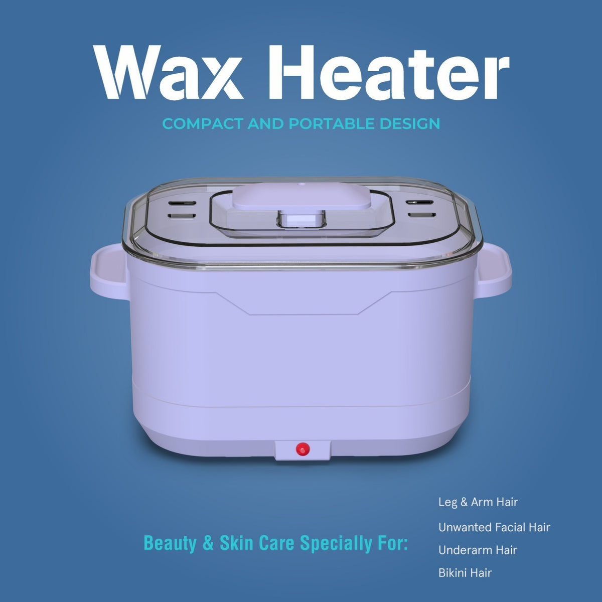 Foldable Silicone Wax Warmer Hair Removal Kit Travel Home Waxing Device 500ml