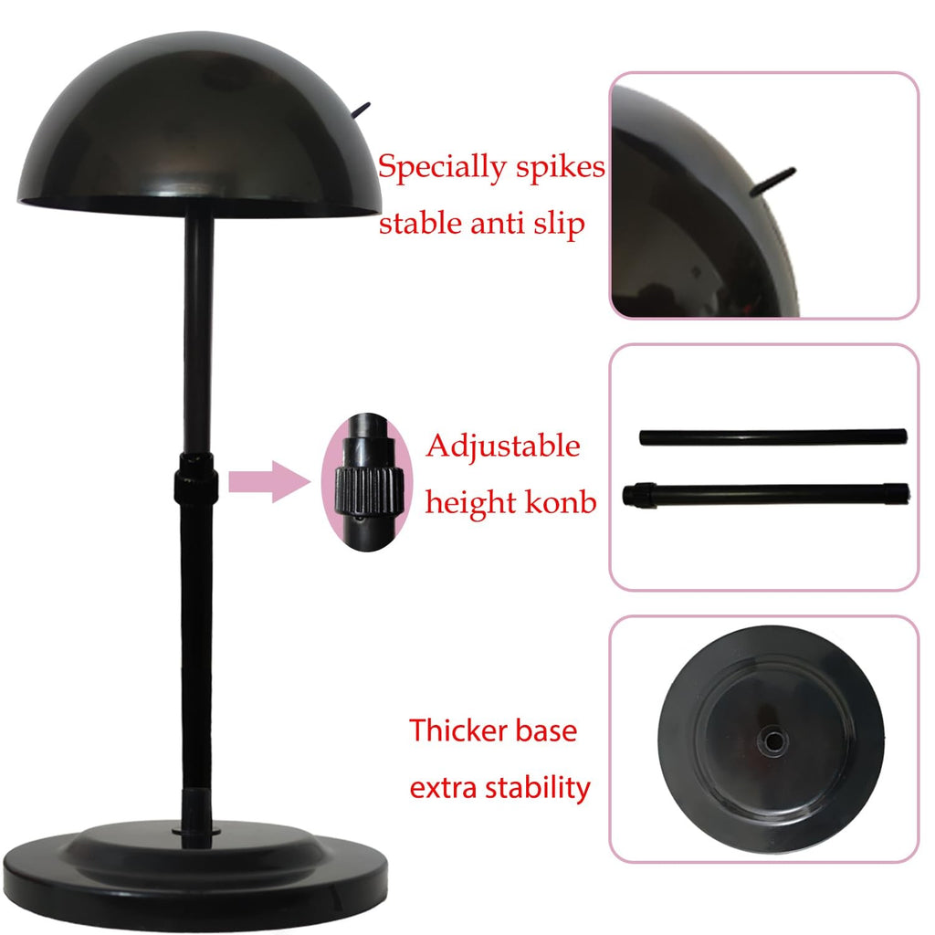 Adjustable Plastic Wig Stand Mannequin Head for Styling & Display