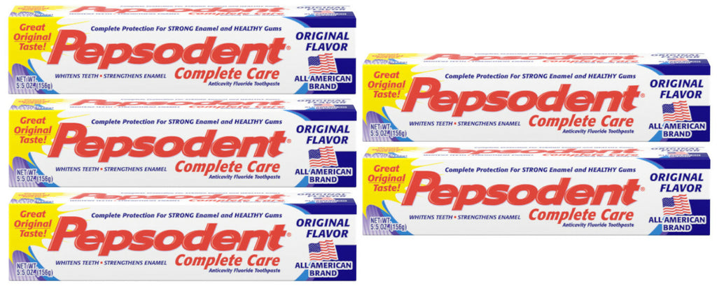Pepsodent Complete Care Toothpaste 5.5 oz Pack - Original Fluoride Formula