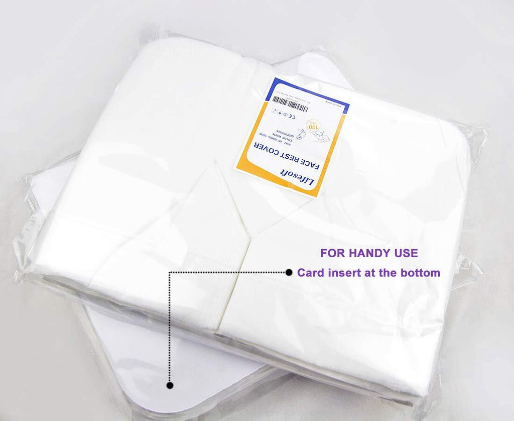 Disposable Massage Headrest Covers 16x12in - Hypoallergenic, Absorbent, Spa Face Cradle