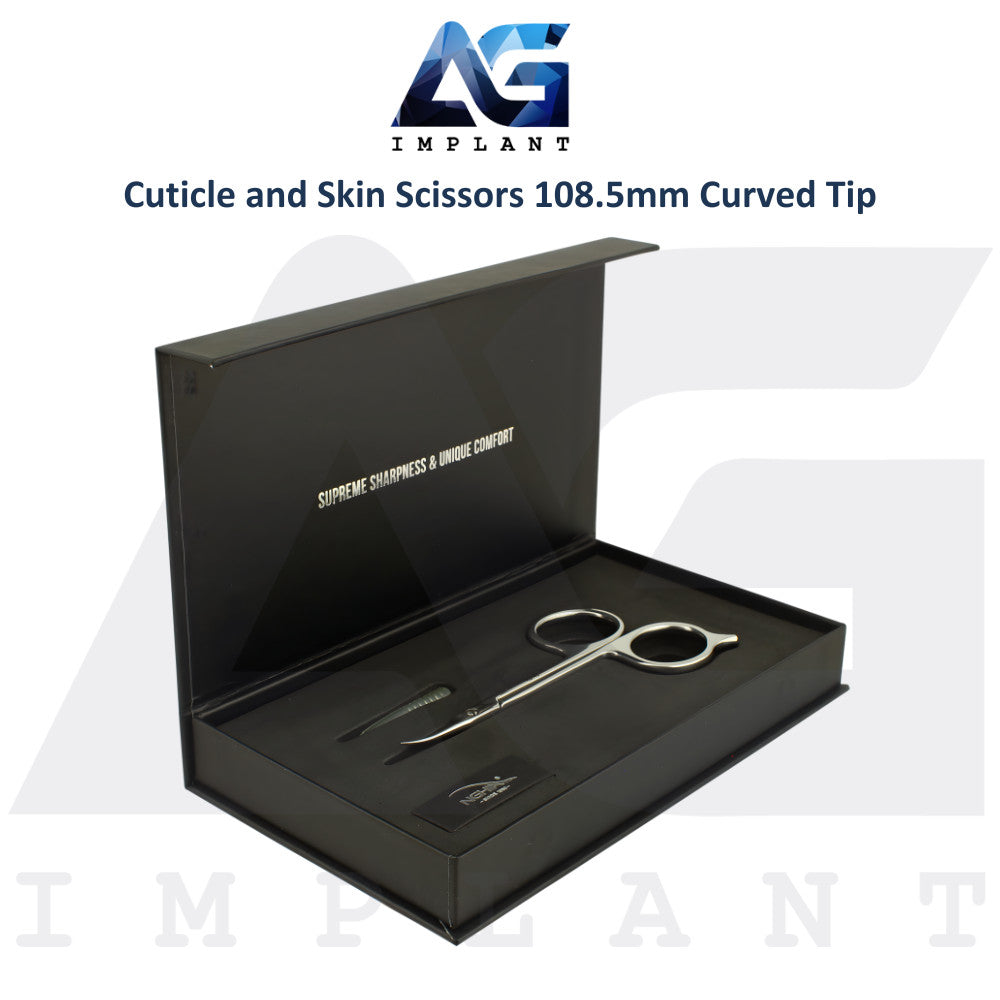 Stainless Steel Curved Tip Nail Scissors 108.5mm for Cuticle Care