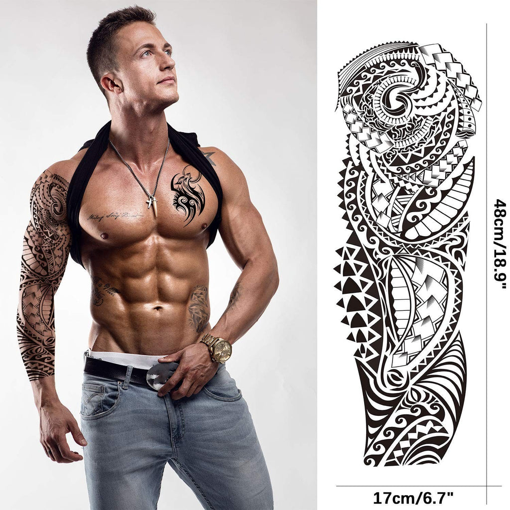 Waterproof 3D Arm Sleeve Temporary Tattoos for Adults – Long-Lasting, Water-Resistant