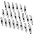 Assorted 22 Stainless Steel Tattoo Tips Nozzles Set - 1/8 in Length, 304 Steel
