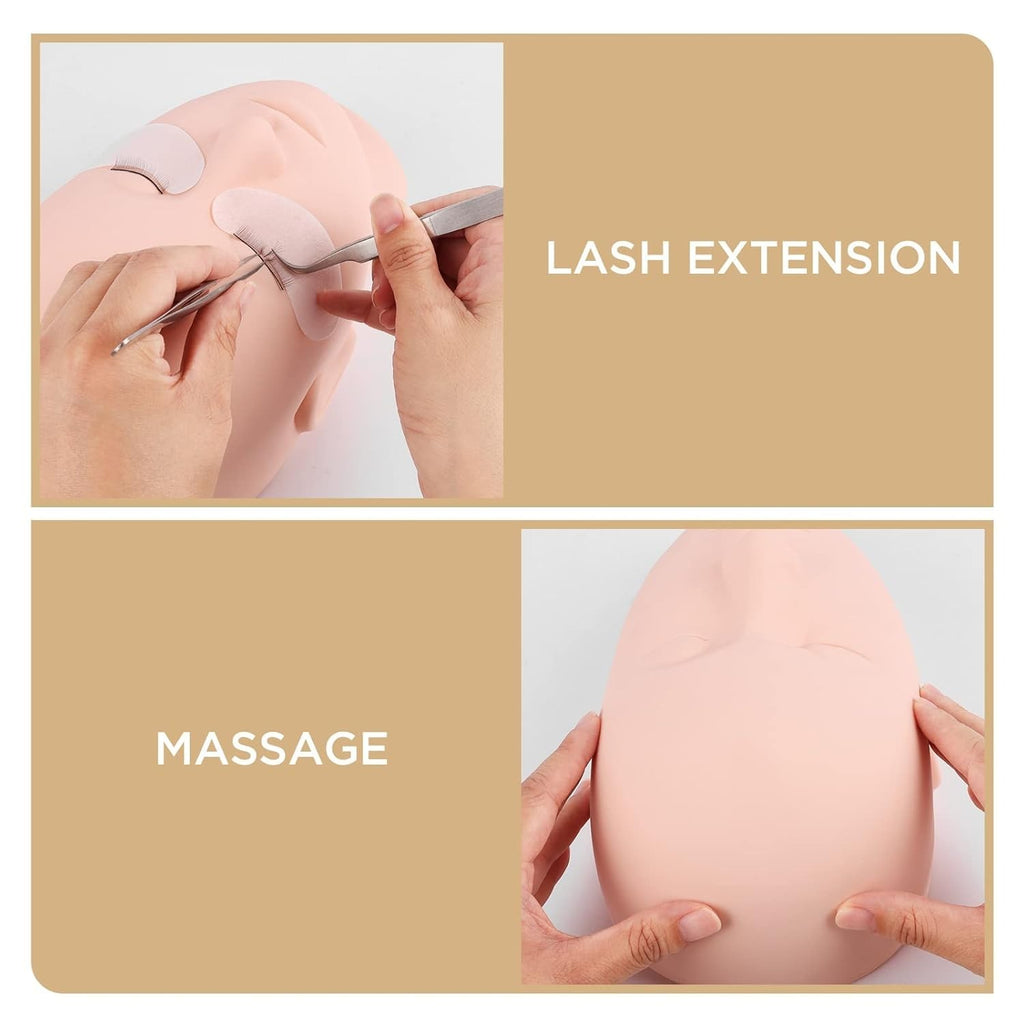 Realistic Silicone Lash Mannequin Head for Makeup & Lash Extensions