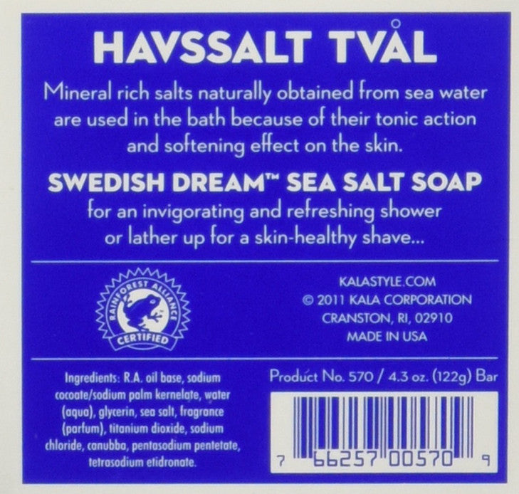 Sea Salt Soap Bar - Swedish Inspired Fresh Scent, 4.3 oz - Damaged Box