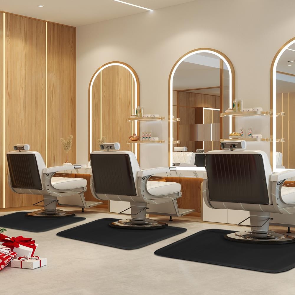 Anti-Fatigue Salon Floor Mat for Barber Chairs 3x4.5 ft Non-Slip Comfort