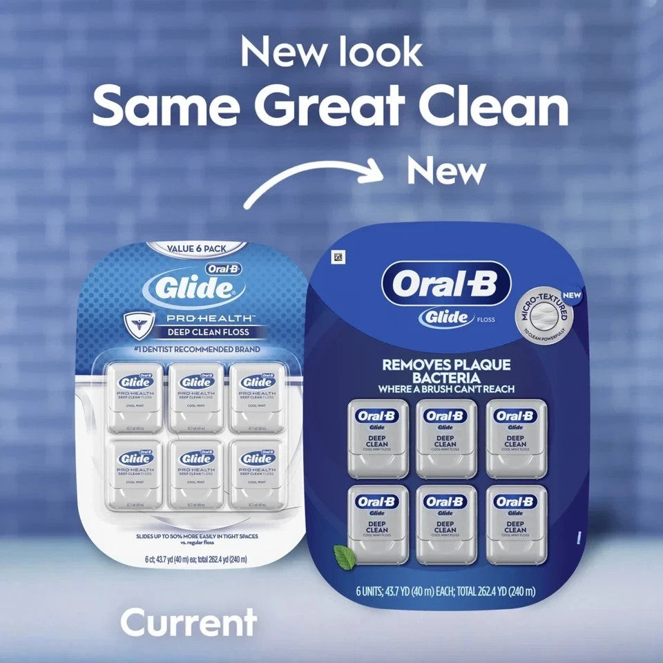 Waxed Dental Floss for Easy Glide & Shred-Resistant Oral Care - Multiple Pack Sizes