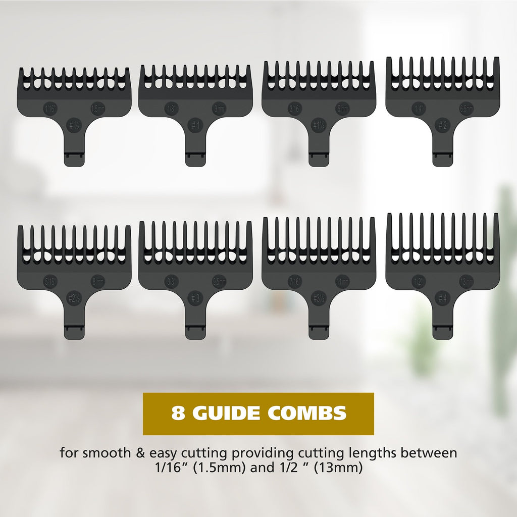 Rechargeable Men's Trimmer Kit with Attachments - Face, Body & Nose Grooming
