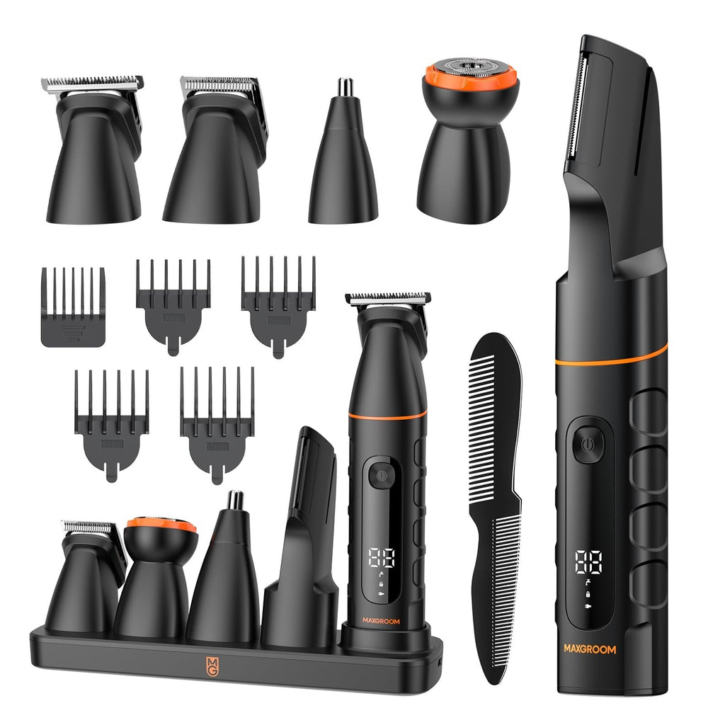 Waterproof Body & Pubic Hair Trimmer Kit for Men - Precision & Versatile Grooming