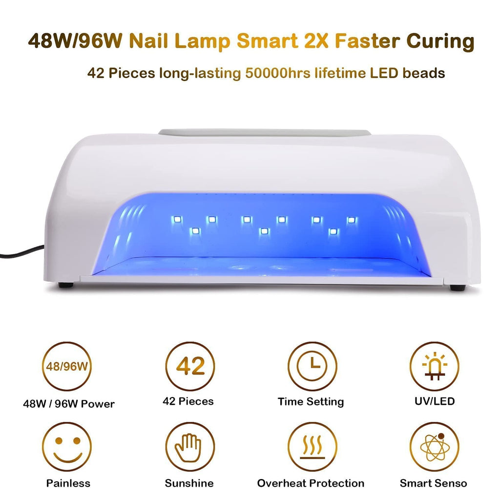 Oskade 40W Nail Dust Collector & UV LED Lamp - Multi-Function Nail Art Station
