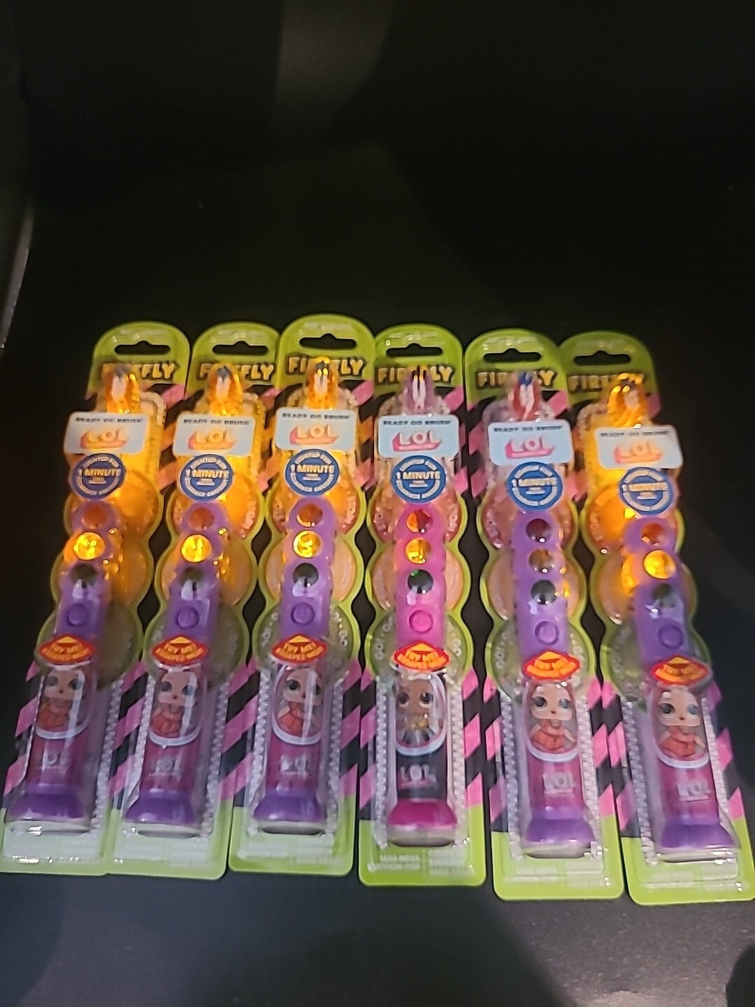 6 Pack Light Up Toothbrushes for Kids - Flashing 1-Minute Timer