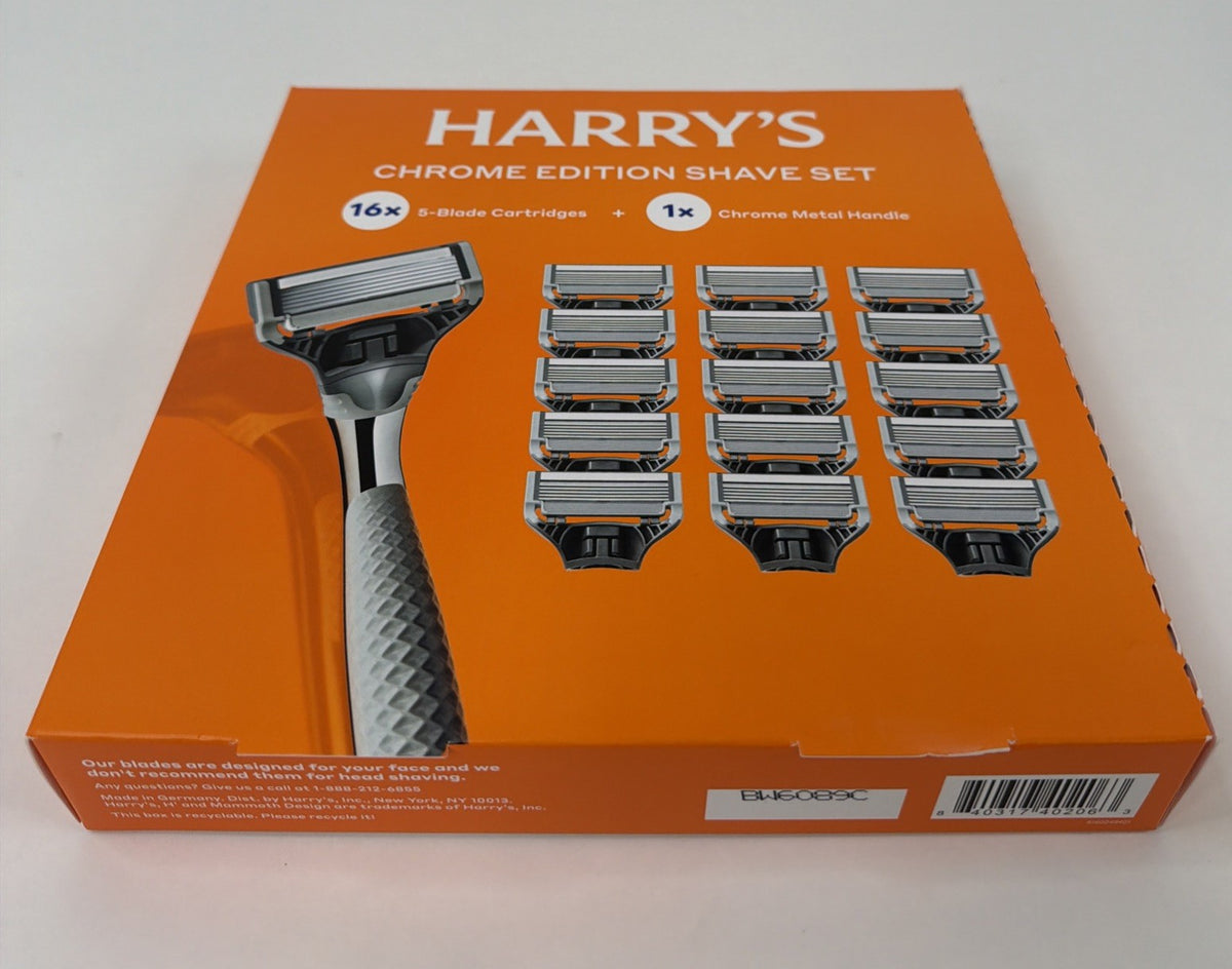 Razors & Razor Blades - Harry's Chrome Edition Razor Set with 16 Cartridges & Handle