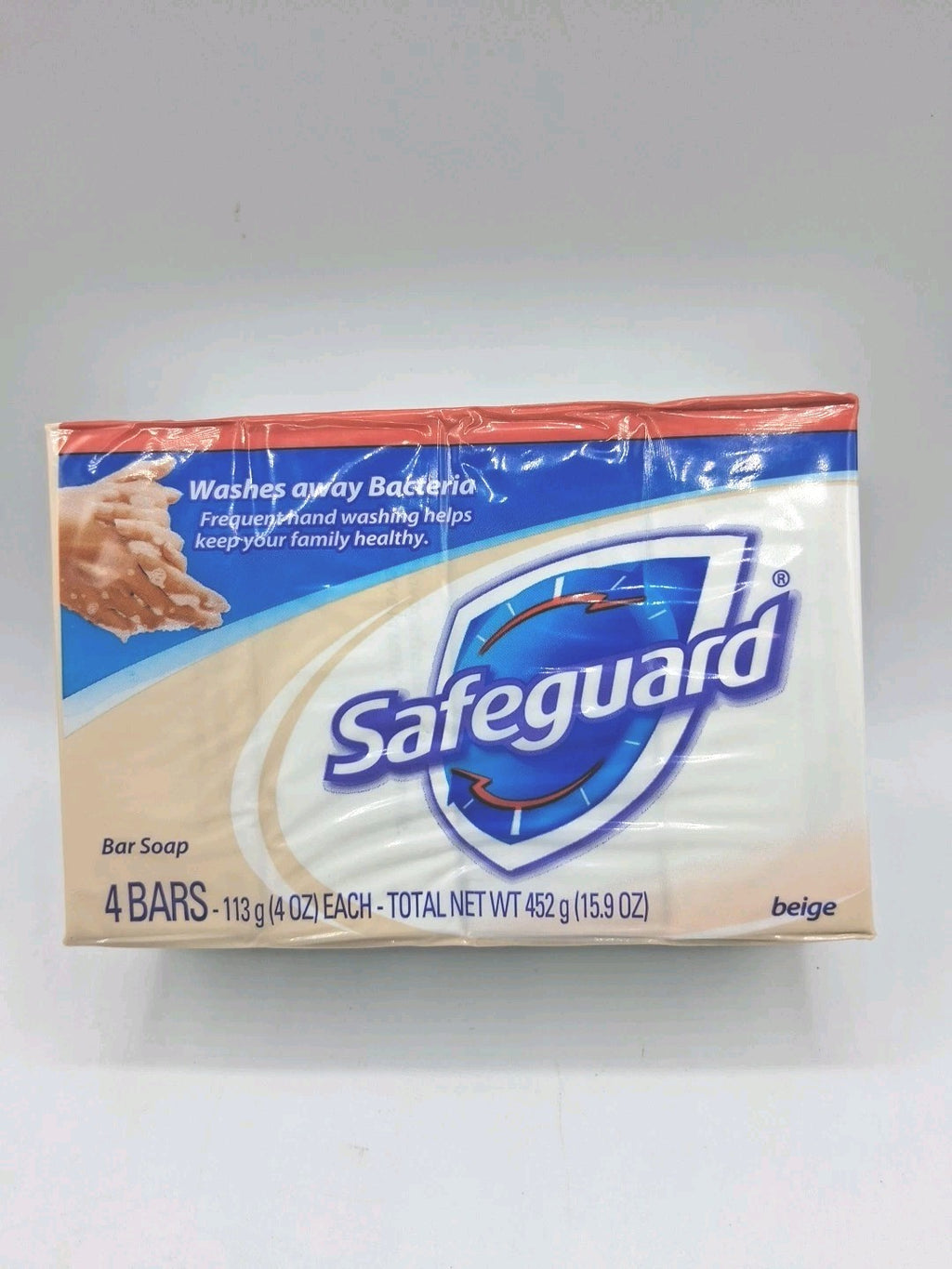 Antibacterial Deodorant Bar Soap Set - 4 Beige Bars, 4 oz Each