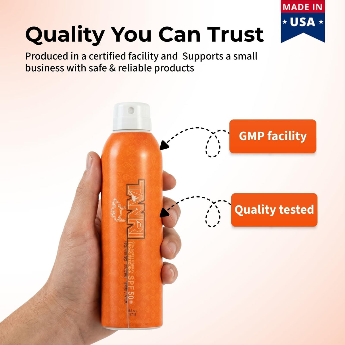 Reef Safe Sunscreen Spray SPF 50+ Broad Spectrum Face & Body 6 Fl Oz
