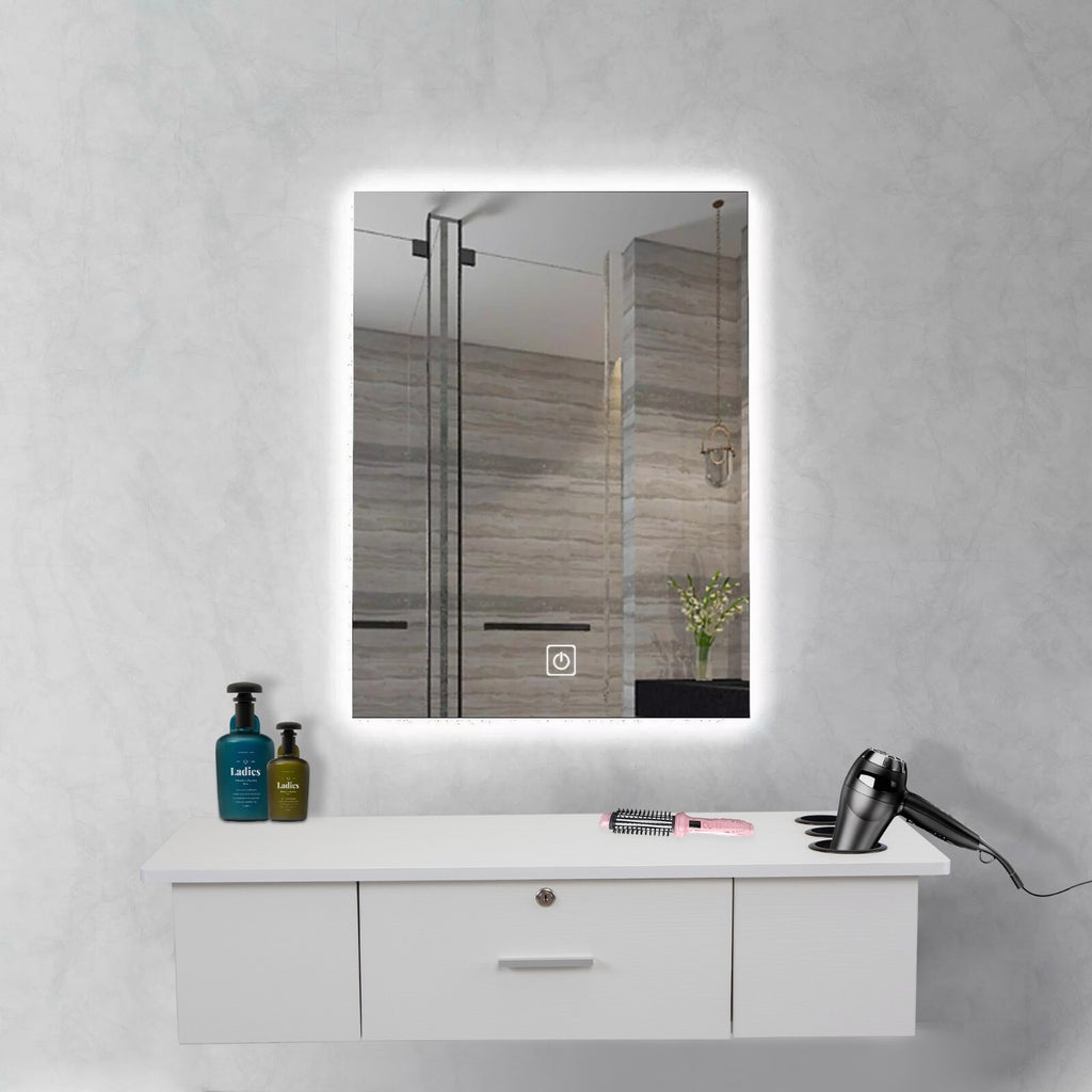 Wall-Mount Styling Station for Hair Salon Barber Spa Storage Cabinet
