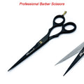 Professional Hair Cutting Scissors 6.5 Inch Flat Shank Black Stainless Steel