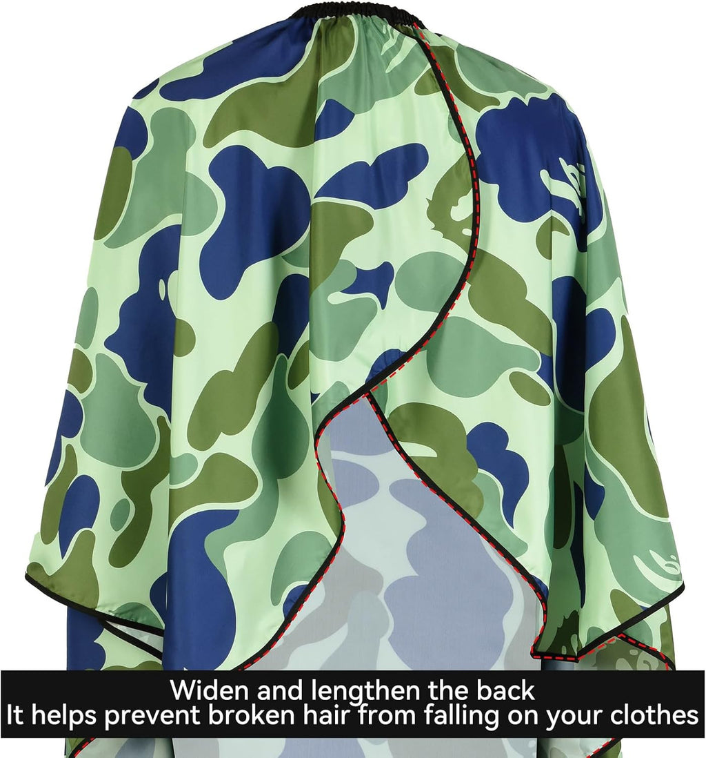 Professional Hair Cutting Cape with Adjustable Snap Closure - Waterproof & Reusable