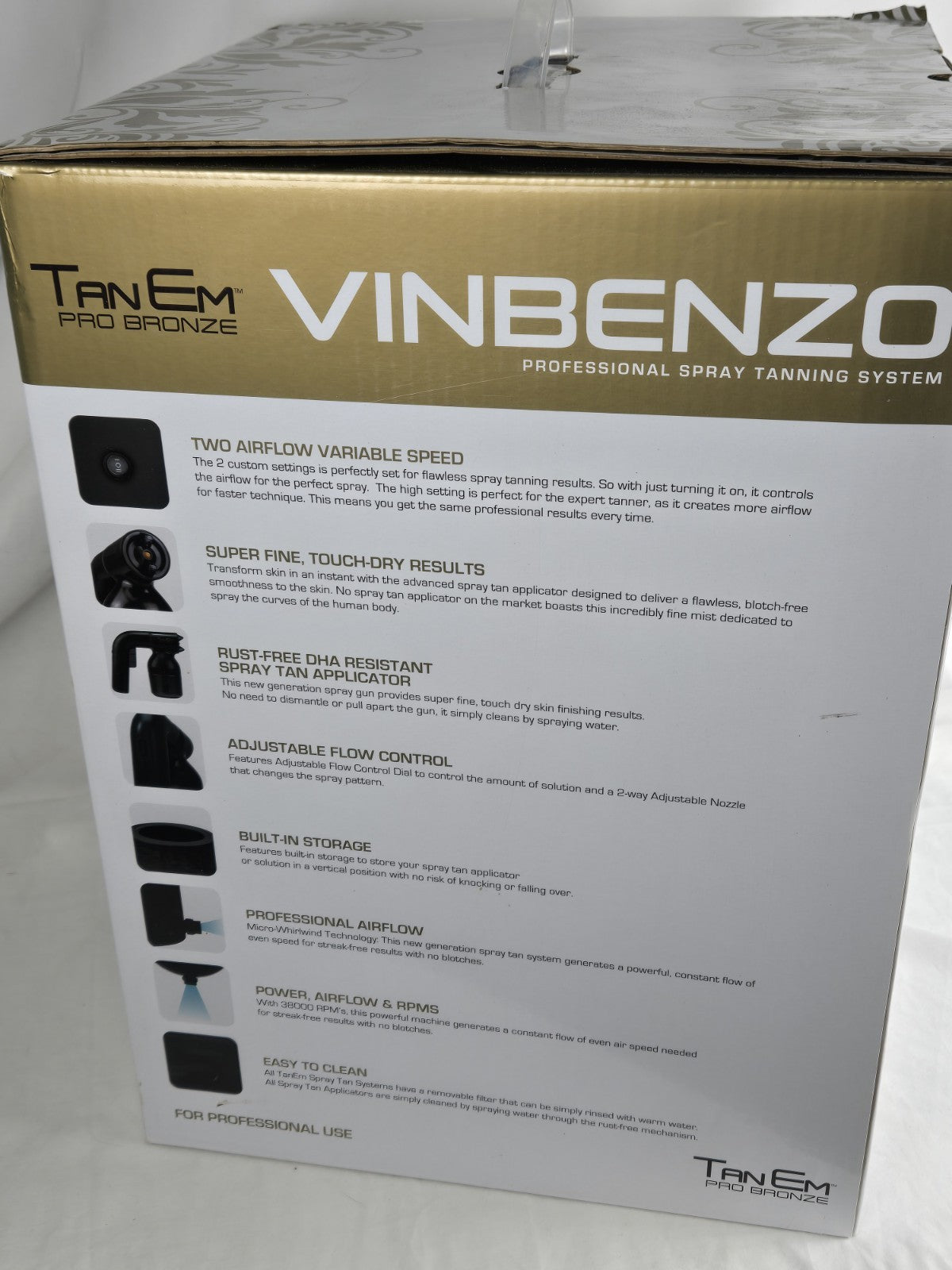 HVLP Spray Tan System for Professional Salon Use - Complete TanEm Pro Bronze VINBENZO