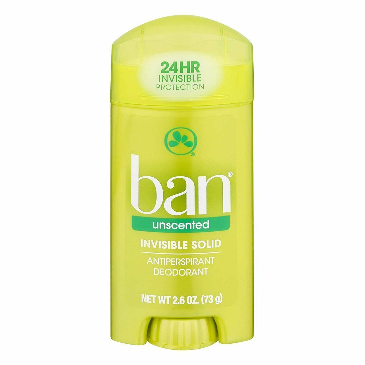 Ban Invisible Solid Antiperspirant Deodorant Unscented 2.6 Oz 6 Pack