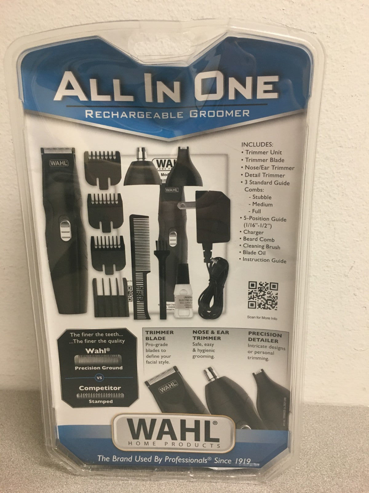Cordless All-In-One Beard Trimming Kit with Multiple Attachments - Wahl
