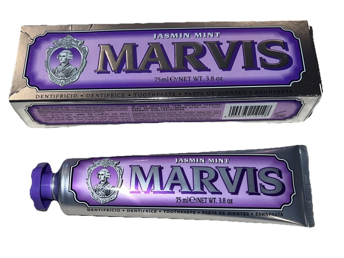 Luxury Jasmin Mint Toothpaste - 3.8oz/75ml, Fluoride-Free, Made in Italy