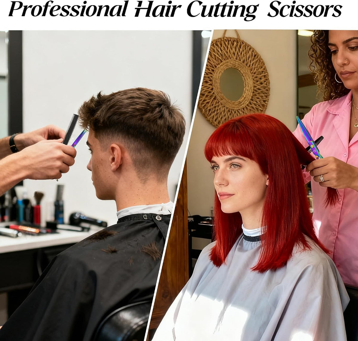 6.5 Inch Professional Hair Cutting Scissors Sharp Blades for Hairdresser